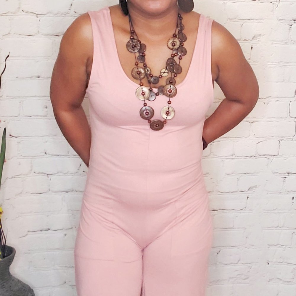 NWT Mauve strecth jumpsuit - Picture 2 of 4